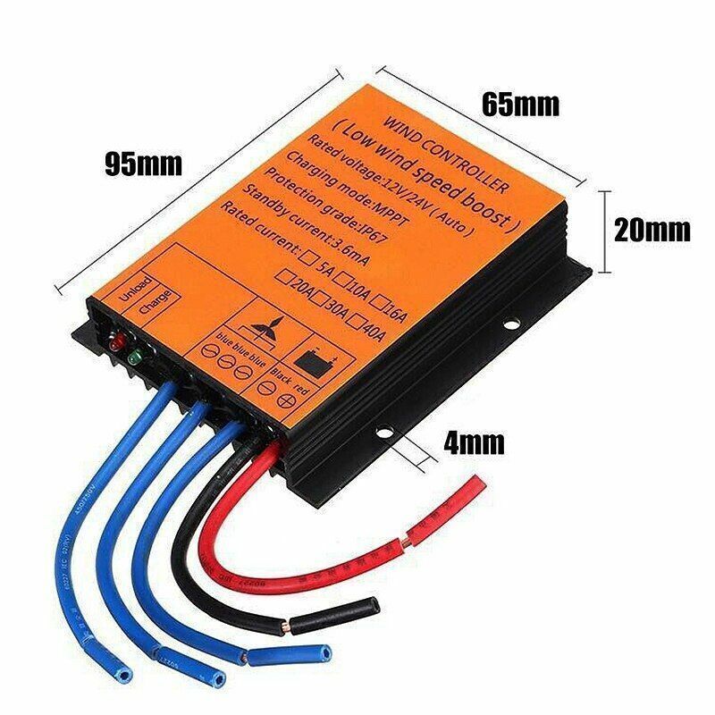 3000W Wind Turbine Generator MPPT Charge Controller Boost Regulator 12V/24V 48V