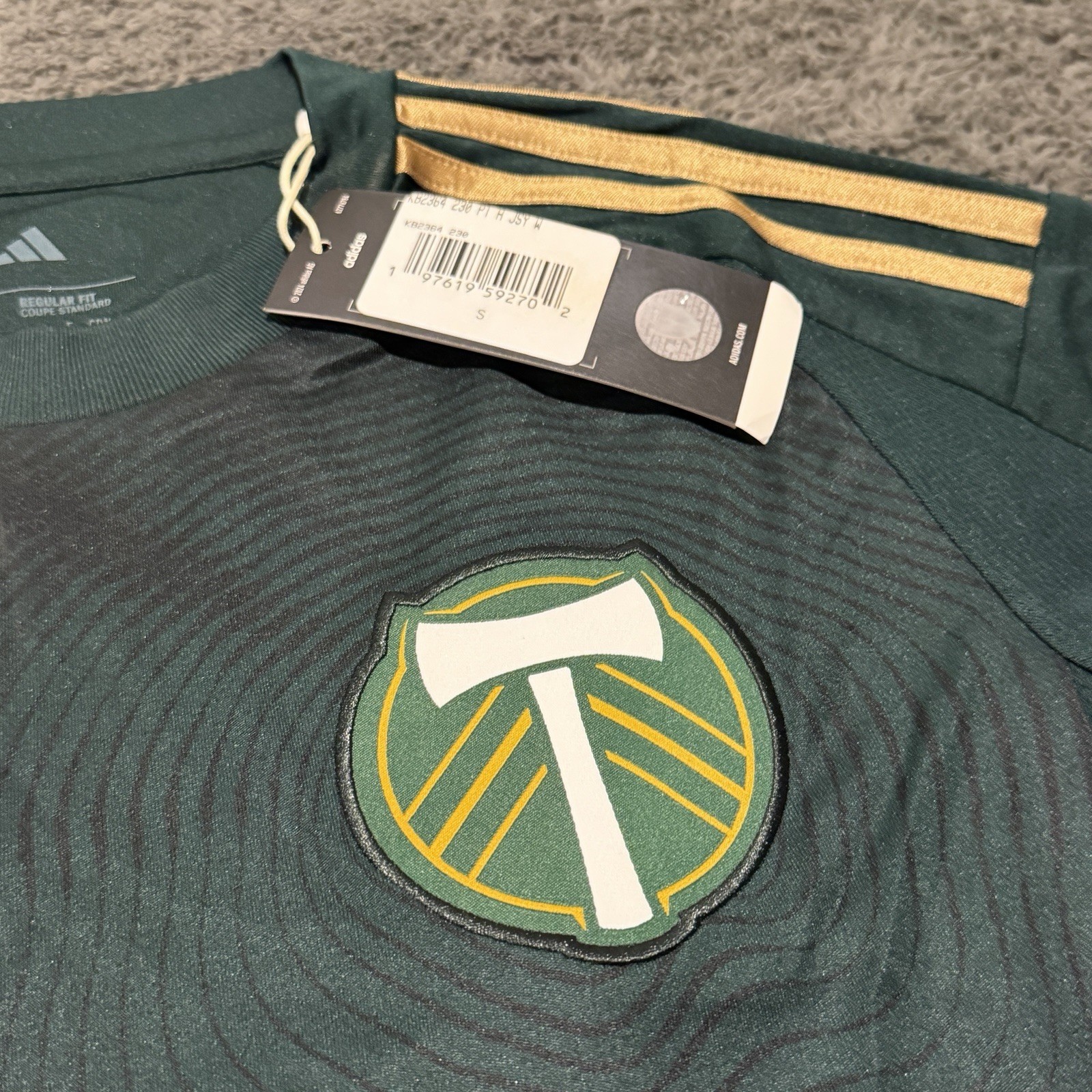 Portland Timbers Adidas Women’s Home Jersey Small NWT Green MLS IV9938