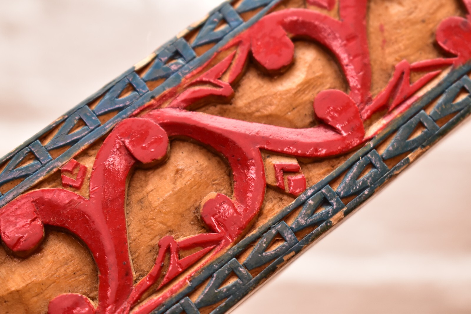 Old South East Asian Mandau Dayak Headhunters Sword Borneo Finely Carved Handle