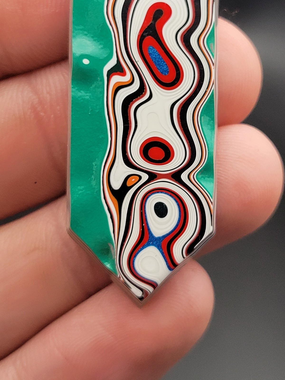 KENWORTH TRUCKING FORDITE DETROIT AGATE CABOCHON