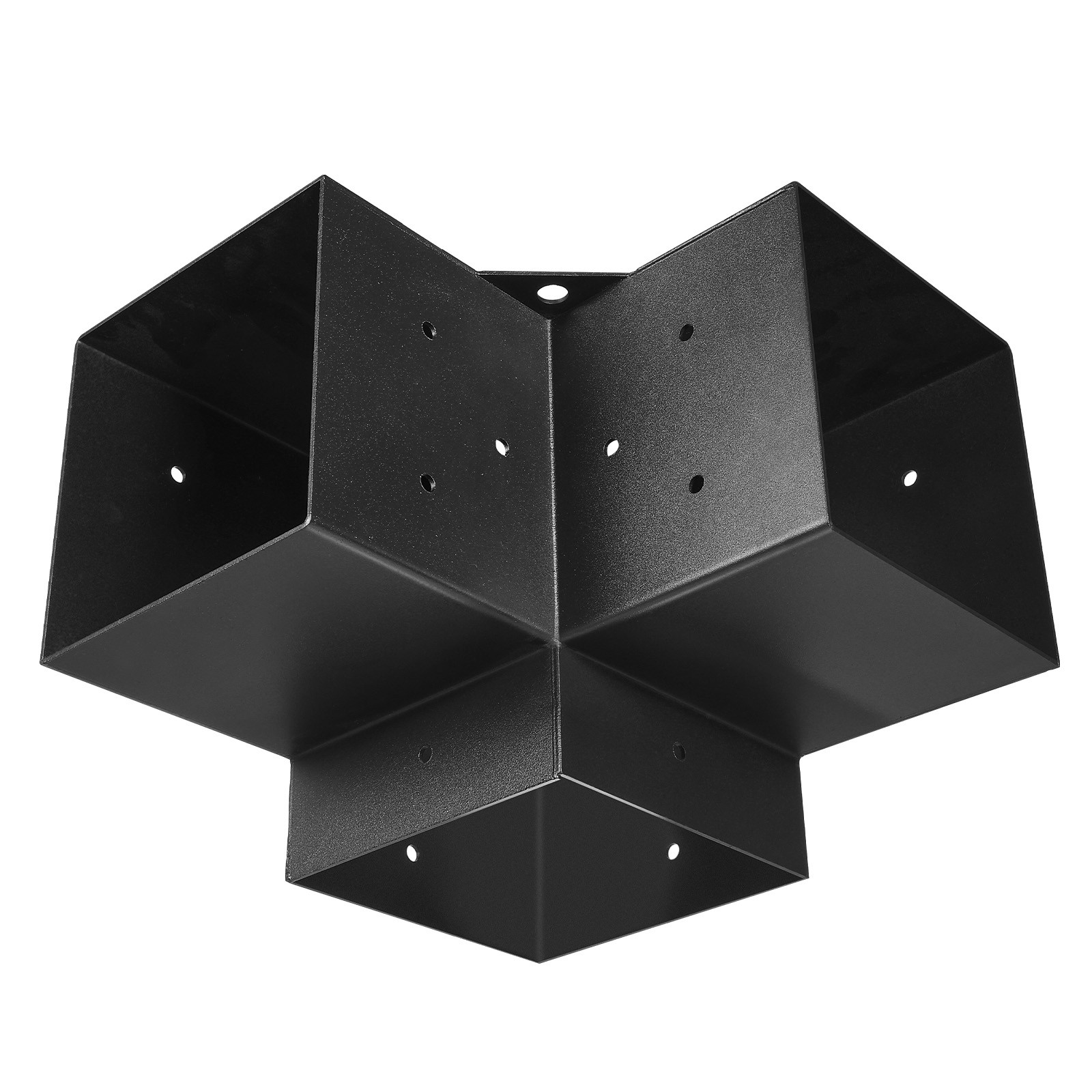 6x6 Inch Pergola Bracket Kit Inner 5.5x5.5 3-Way Brackets 4 Pcs with 4 Bases