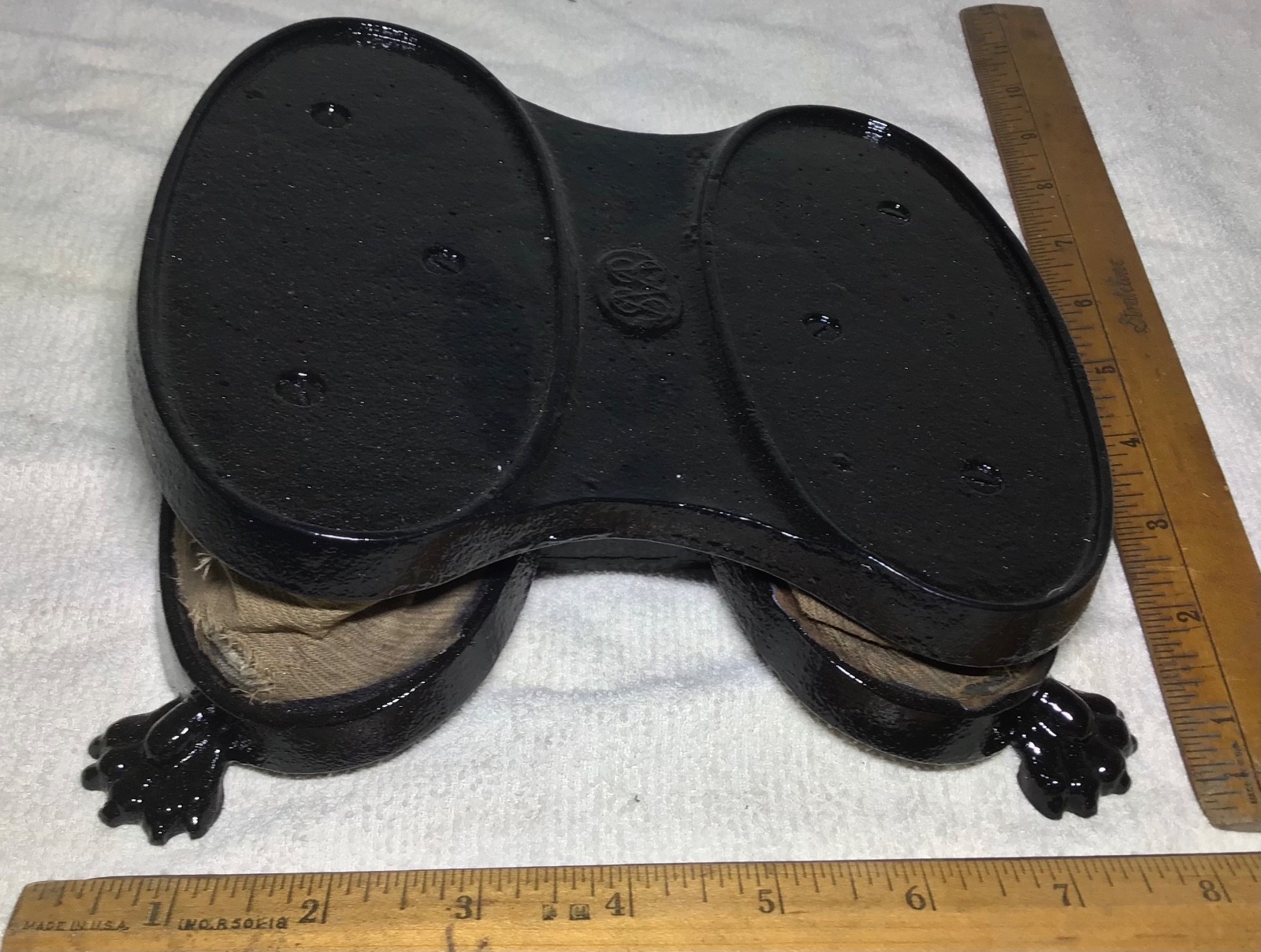 1880s era antique CLAW-FOOT air pump BELLOWS old DENTAL quack medicine APPARATUS