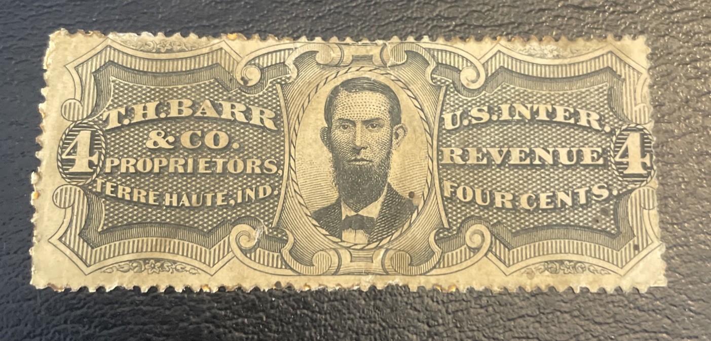 RS27 T. H. Barr Proprietors Medicine Proprietary Revenue 4c StampBlack Exp. Silk