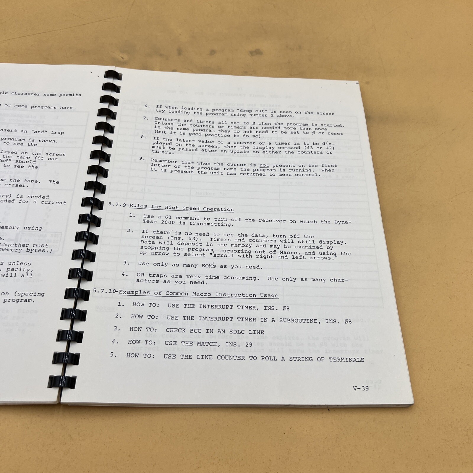 Dynatech Data Systems DYNA-Test 2000 (A) Instruction Manual Guide Book