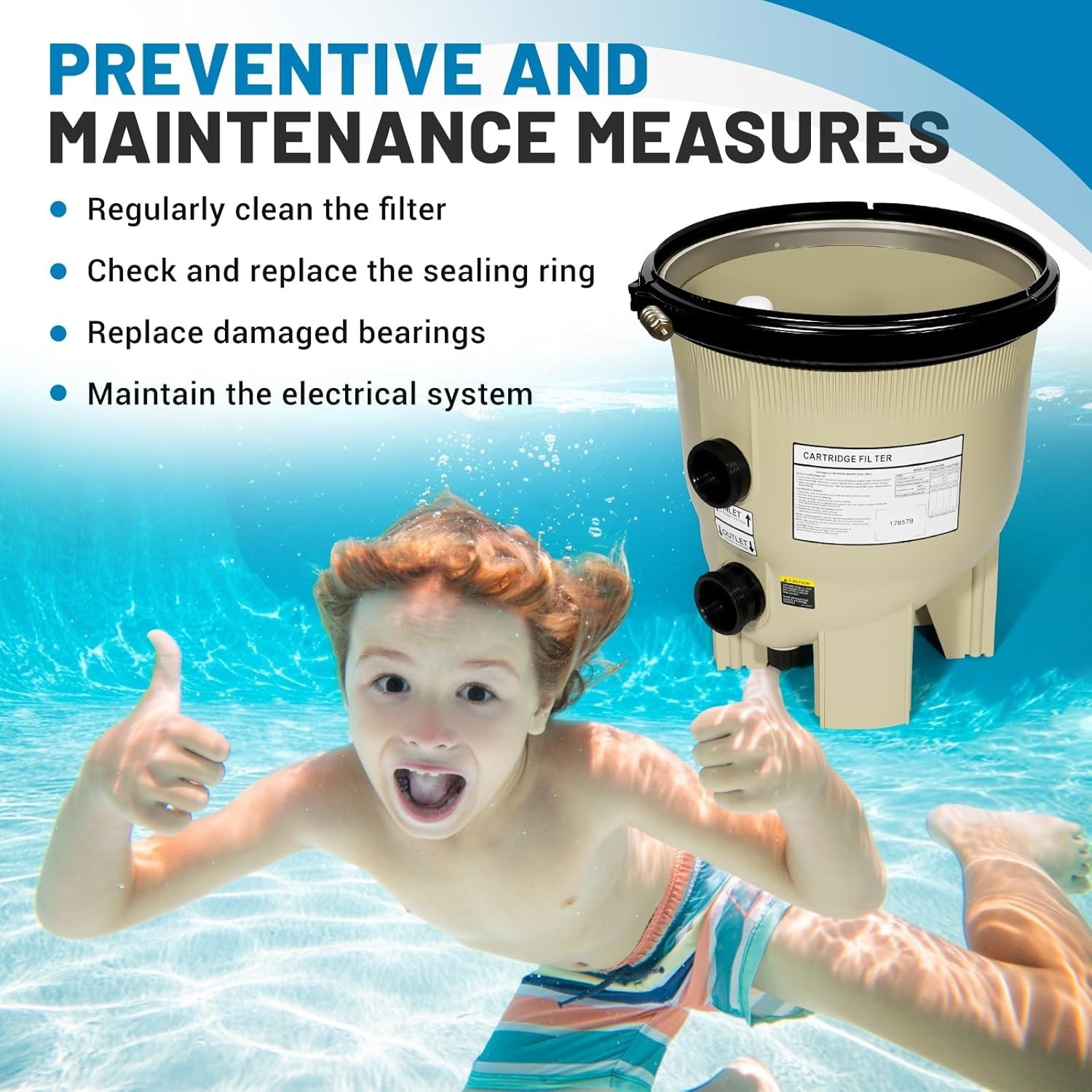 For Pentair 178578 Bottom Tank Assembly - Replacement Swimming Pool Filter