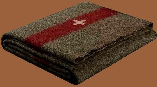 SWISS MILITARY STYLE ARMY WOOL BLANKET CAMPING SURVIVAL 60X84 HEAVY 4+ LBS NEW