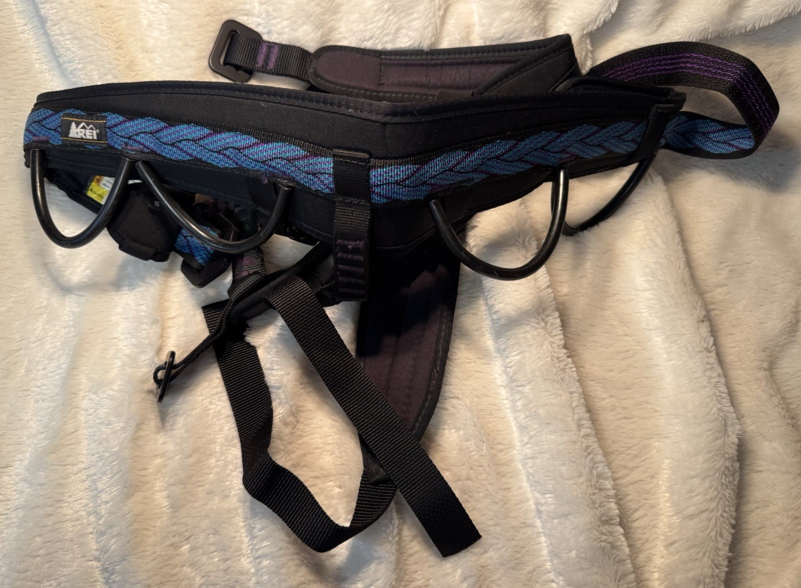 REI® Vintage 90’s Mountain Rock Climbing Harness - Women's Small Teal Purple