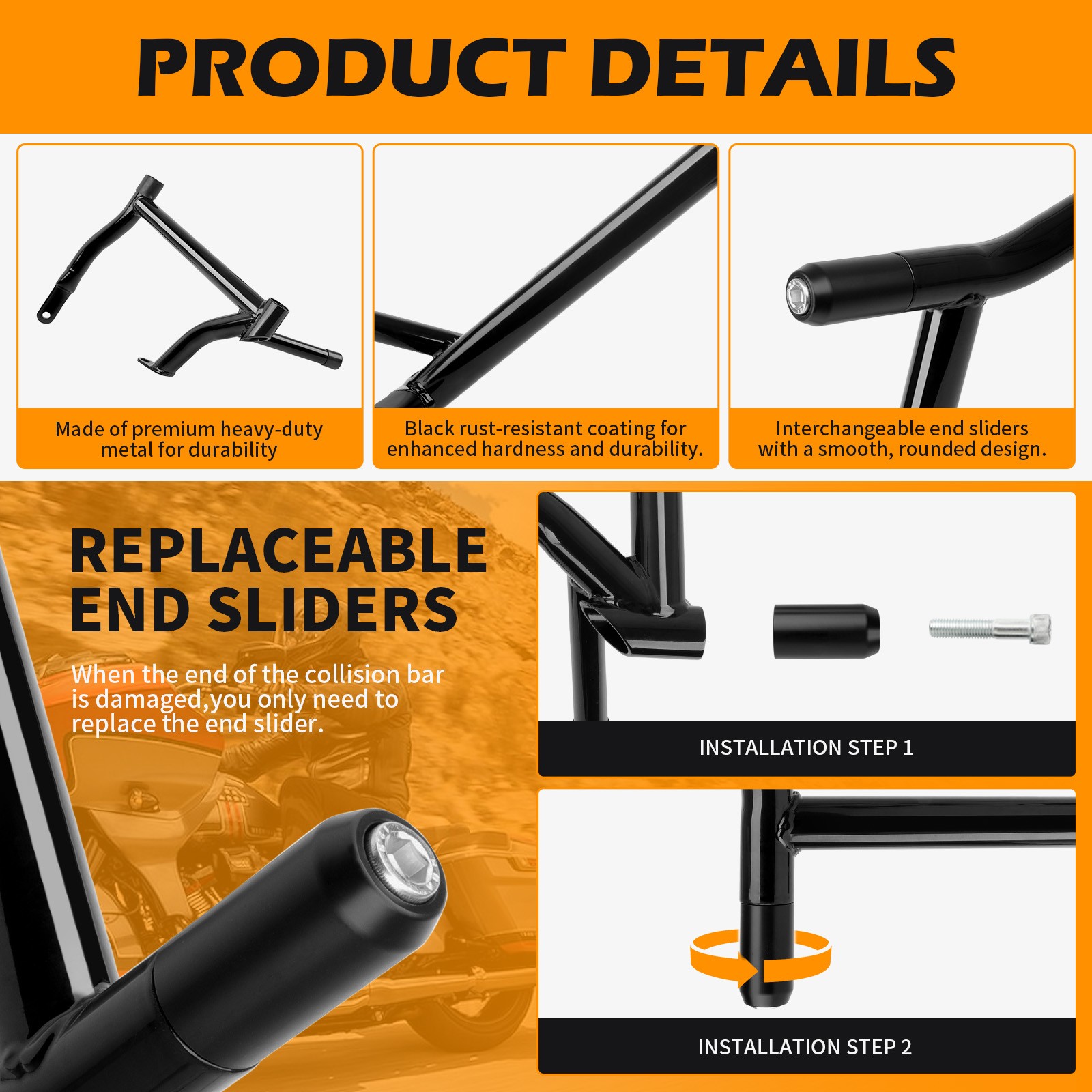 Saddle Bag Guards Crash Bar For Harley Road Glide Street Glide Special 2009-2025