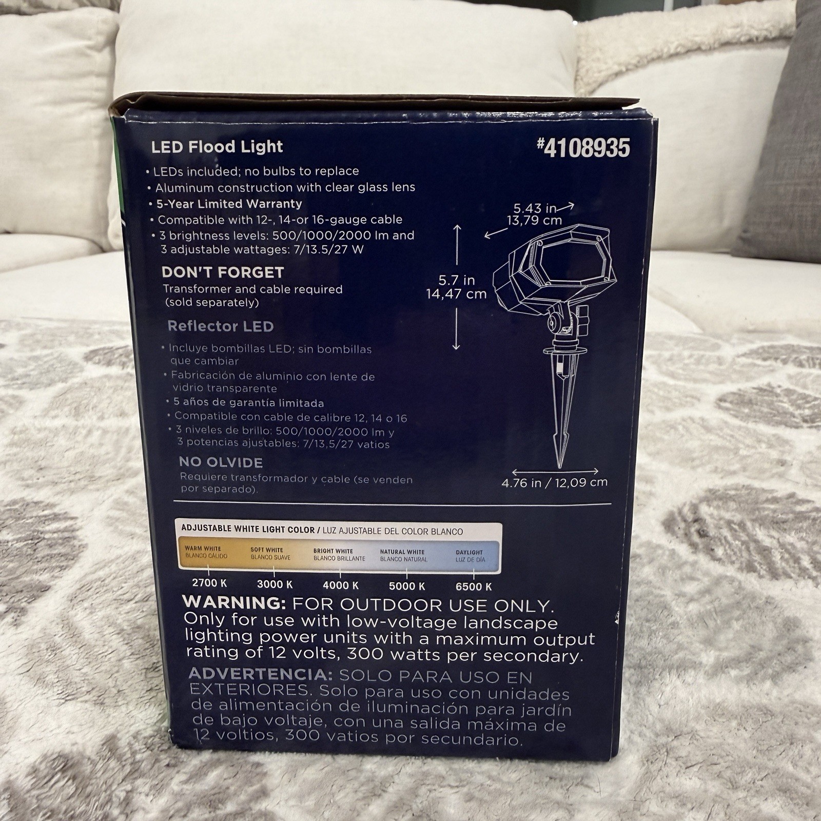 Harbor Breeze LED Flood Light 27W BRONZE FINISH Low-Voltage 4108935 - NEW