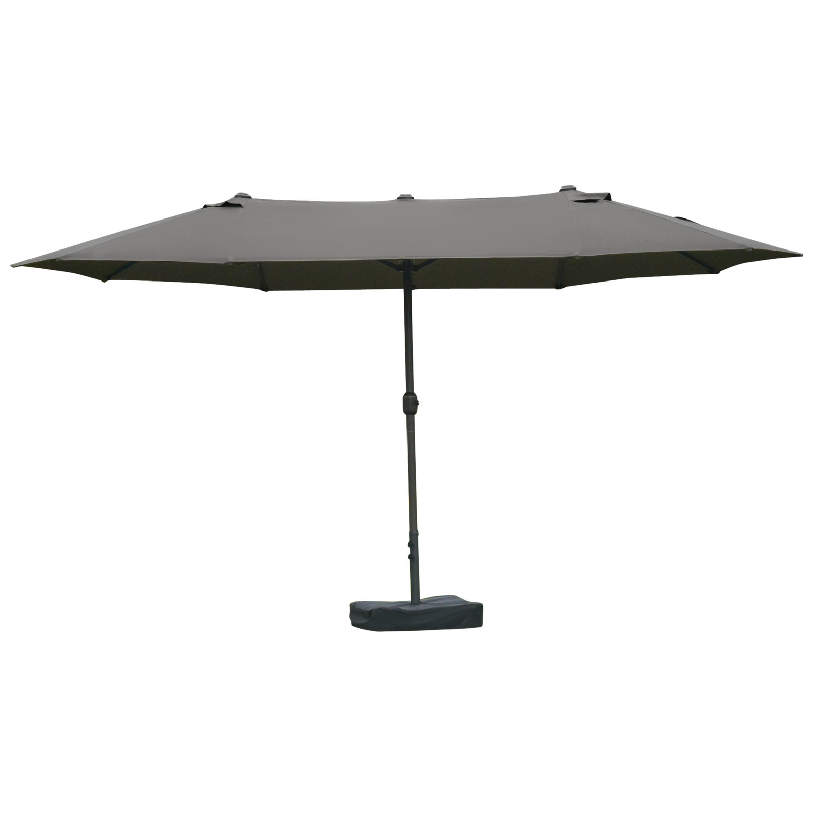 15 ft Outdoor Double Sided Market Patio Umbrella for Deck Pool with Base Crank