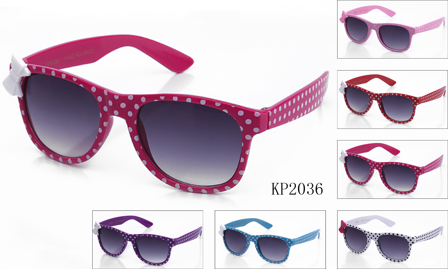 Kids Sunglasses Cute Girls Kitty Bow Polka Dot Party Fashion UV 100% Lead Free