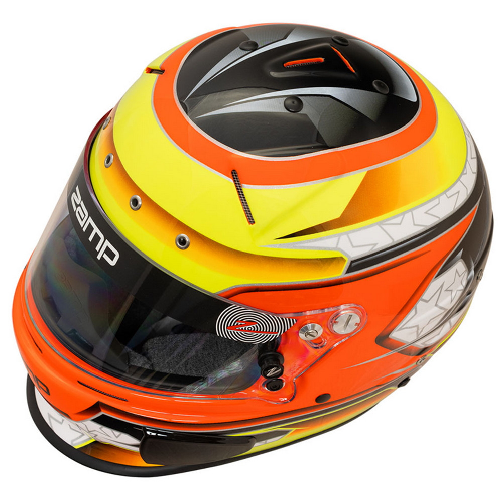 Zamp RZ-70E Switch Race Helmet Orange/Yellow Snell SA2020/ FIA 8859-2015 X-Small