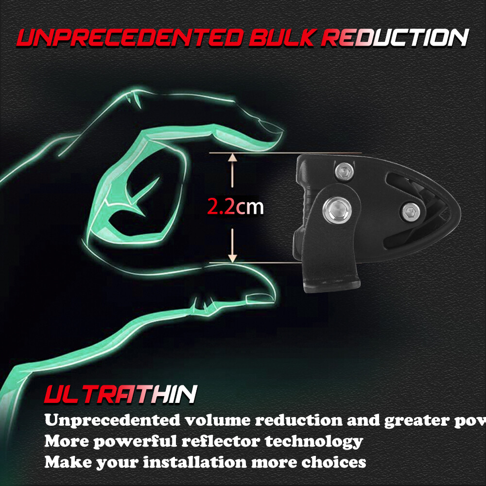 For 17-25 Can-Am Maverick X3 Roof 6D Slim 50"+7" LED Light Bar+4" Pods+Wire Kit