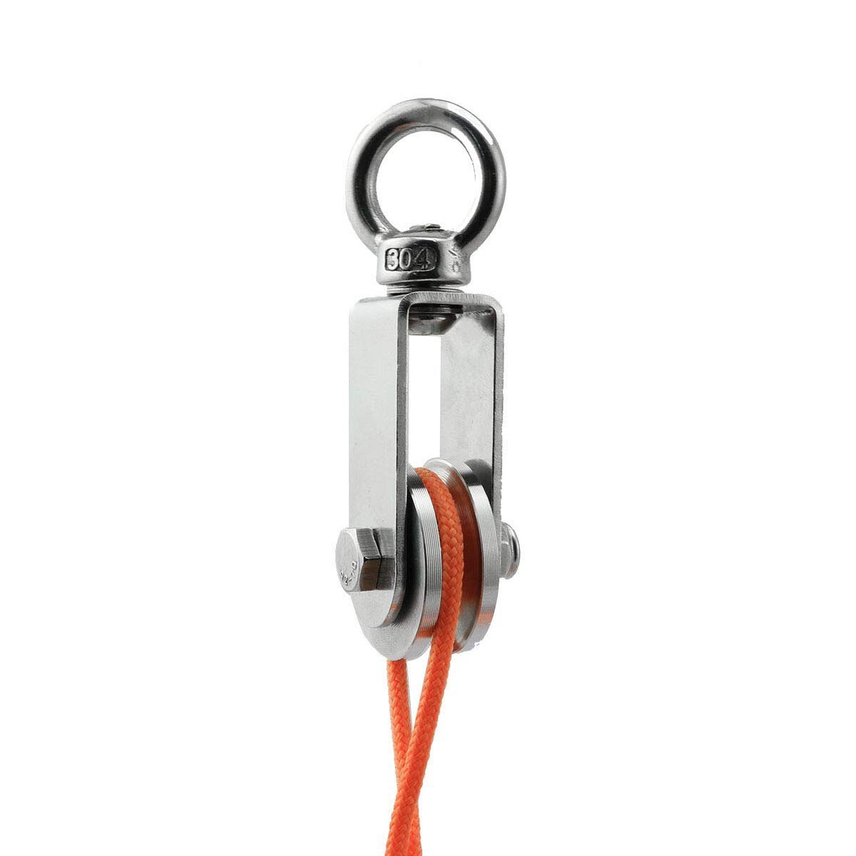 2 Pack-Small Pulley Wheel Pulleys for Rope Cable Pulley Block Pulley Wheel Steel