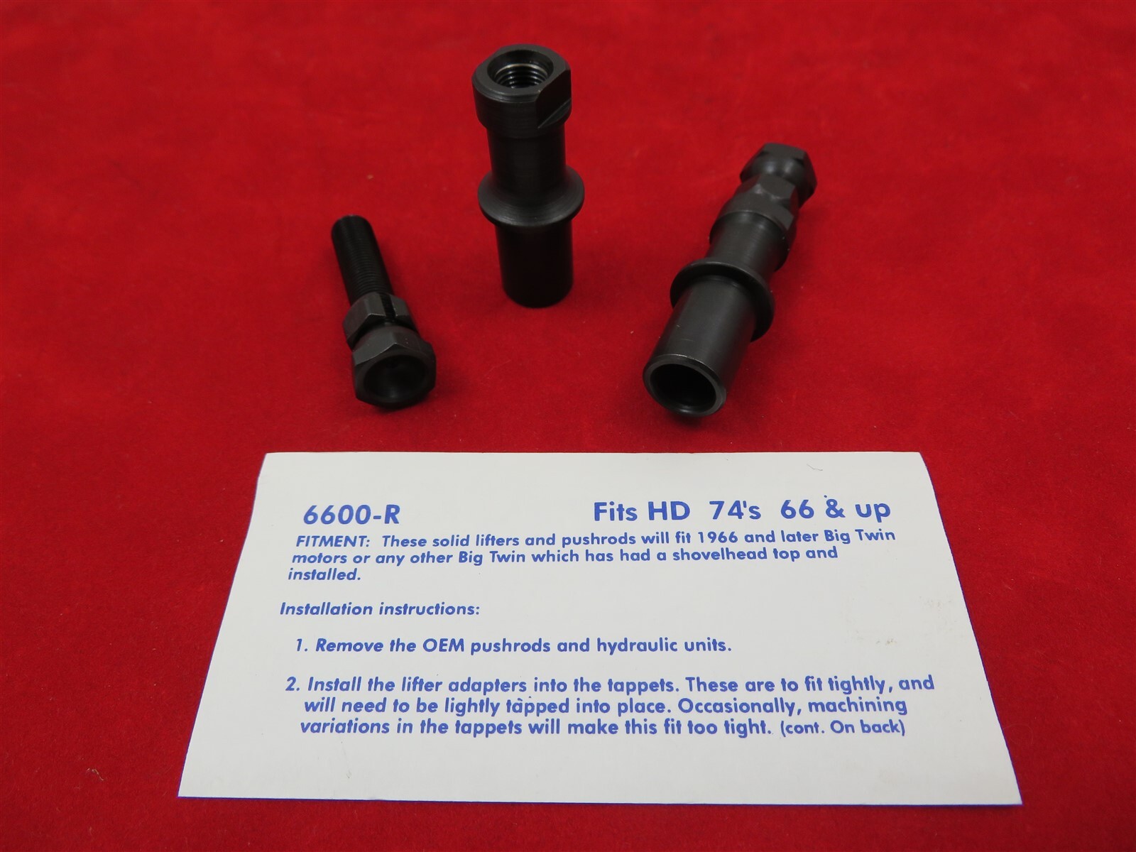 CONVERSION KIT SOLID LIFTER HYDRAULIC TAPPET HARLEY SHOVELHEAD WITH PUSHRODS