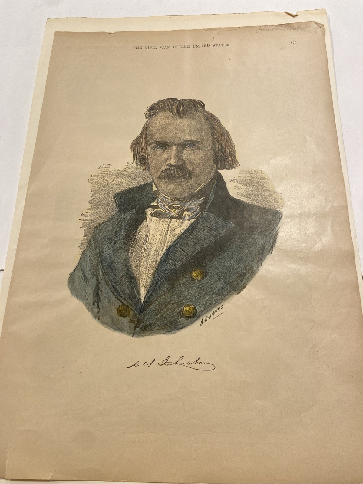 4 Civil War Print Sketches By A. B. Davies