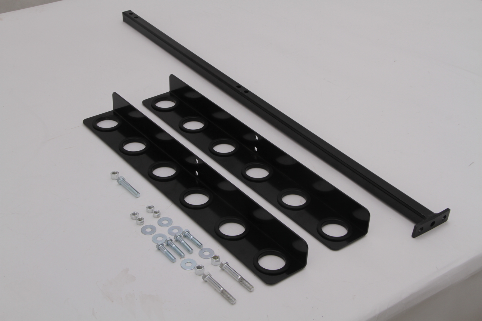 6-Slot Horizontal Tool Storage Rack for Trailers–Holds Shovels, Rakes & Pickaxes