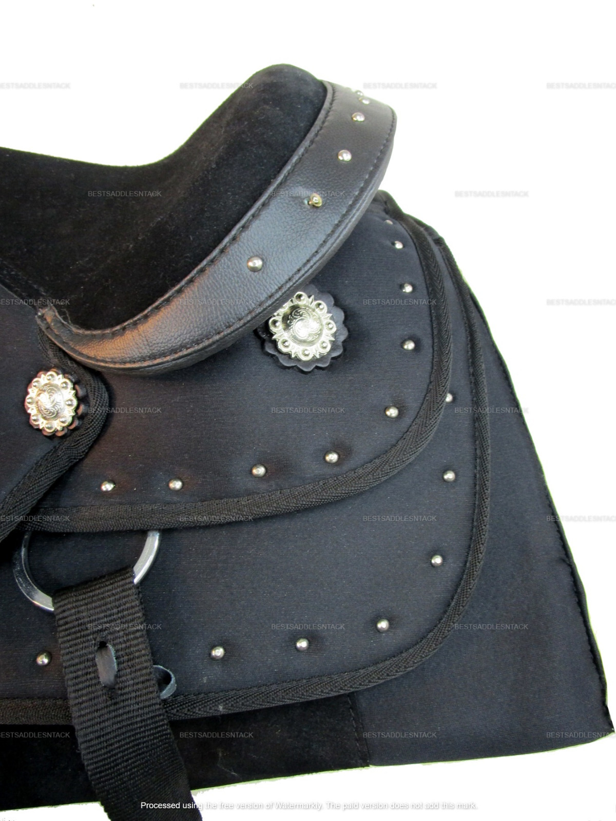 KIDS WESTERN SYNTHETIC SADDLE YOUTH BARREL RACING PLEASURE USED TACK 12 13 14