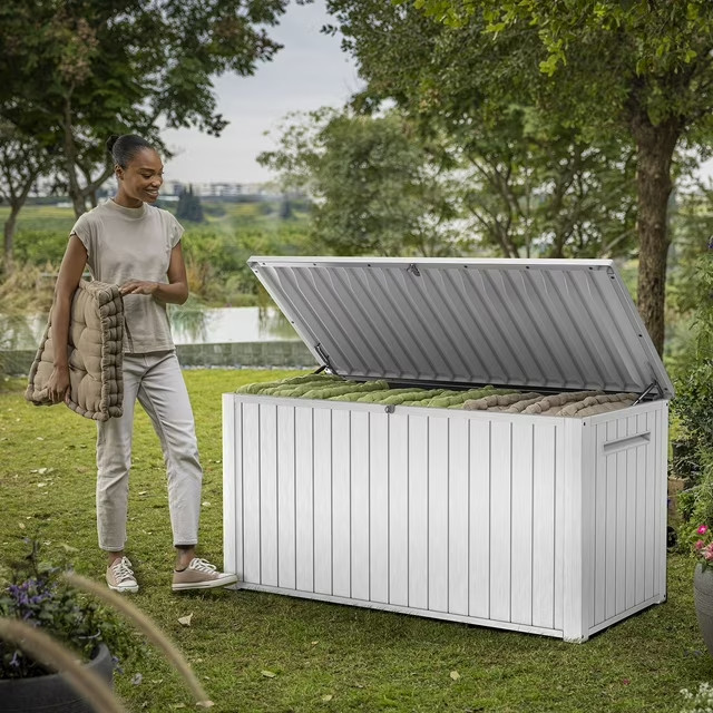 Keter 170 Gal. Resin Deck Box Large Indoor/Outdoor Storage