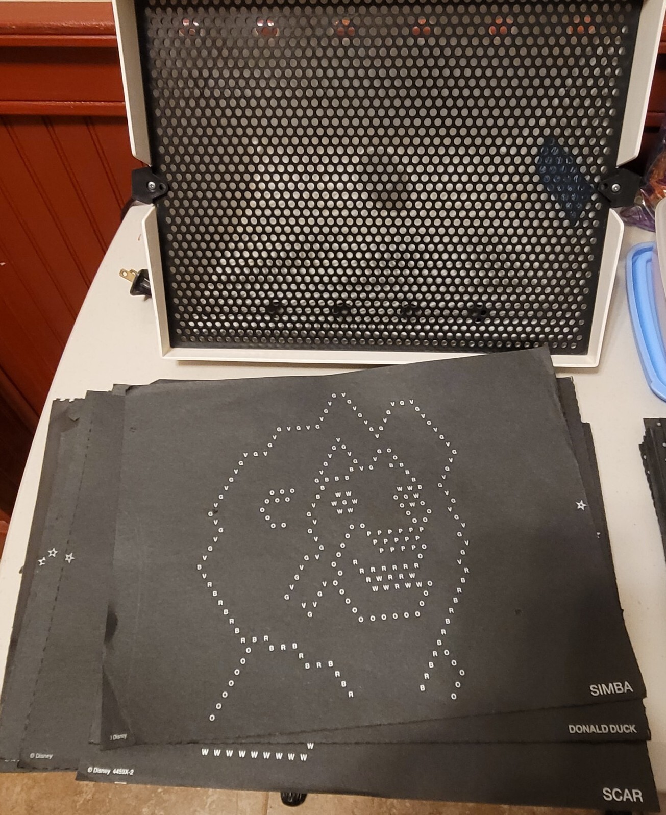 1978 Lite Brite Bundle Lot with Pegs, Letter Pegs, Unused Sheets (Disney)