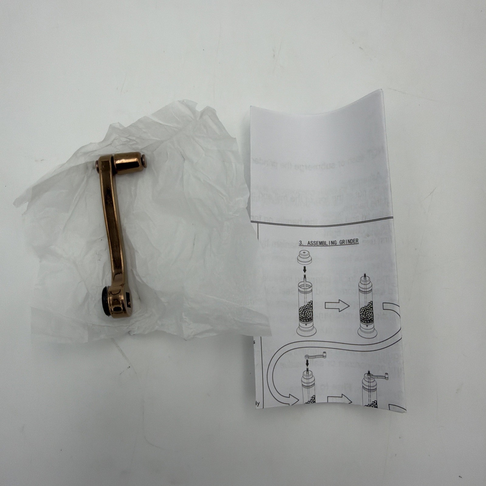 Hearth & Hand With Magnolia Salt & Pepper 2pc Copper Gold Finish Crank Grinder