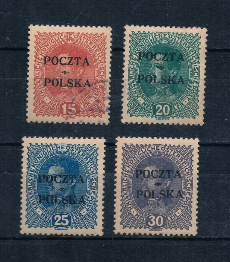 Poland MH,PMw/Gum 1919 Forged Cracow Issues Mr.Muller +2 OVP Counterfeit Sc#56-9