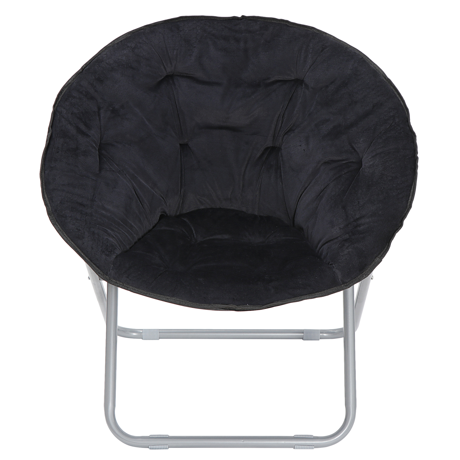 Oversized Moon Saucer Chair Seat Stool Soft Folding Home Living Room Sofa Black