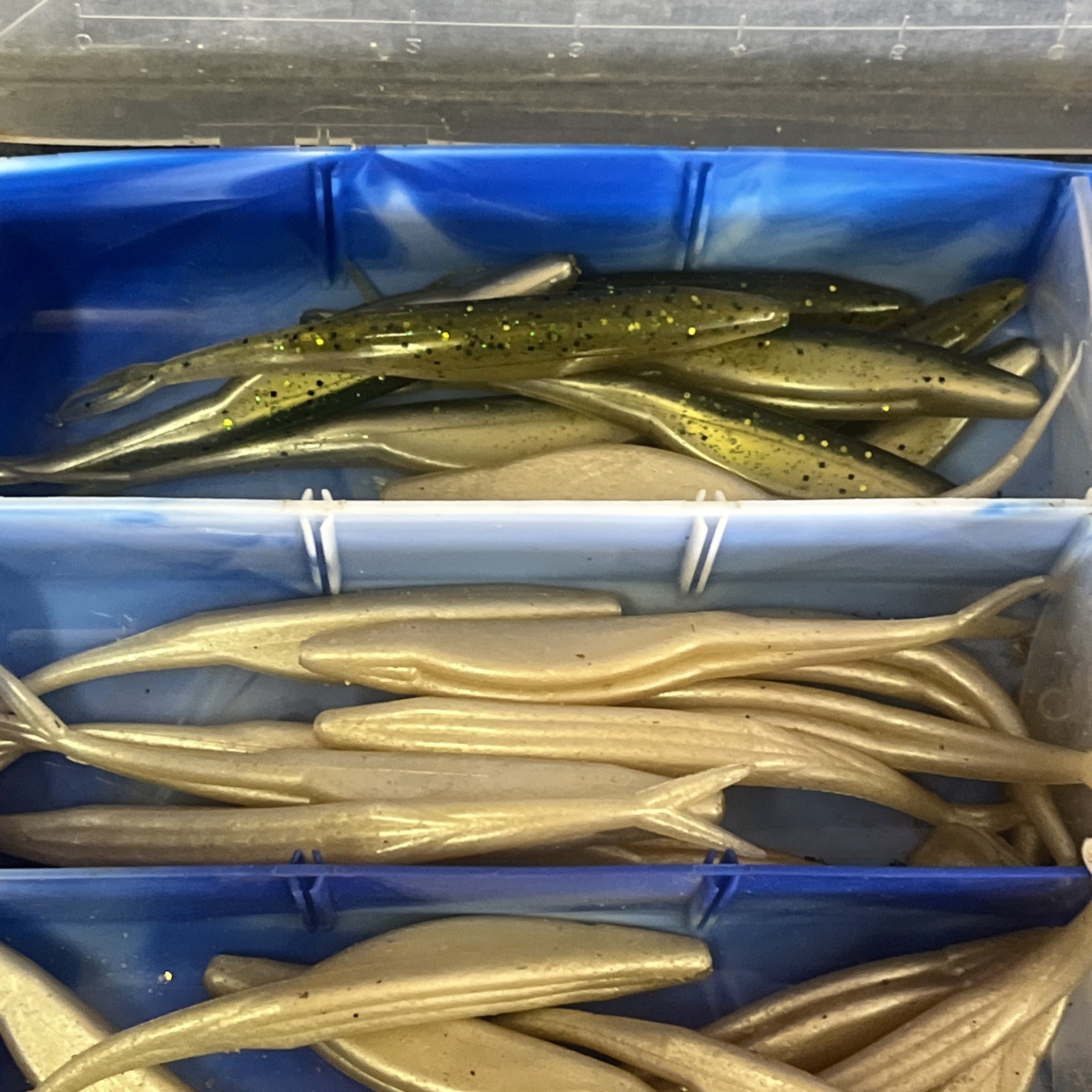 Mixed Fishing Lure Lot w/ Ozark Trail Tackle Box – Luhr Jensen Krocodile, Spoons