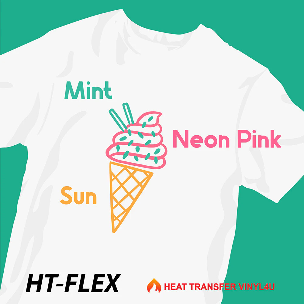 HT-Flex 20" Heat Transfer Vinyl Roll HTV Iron-on Heat Press for Garments