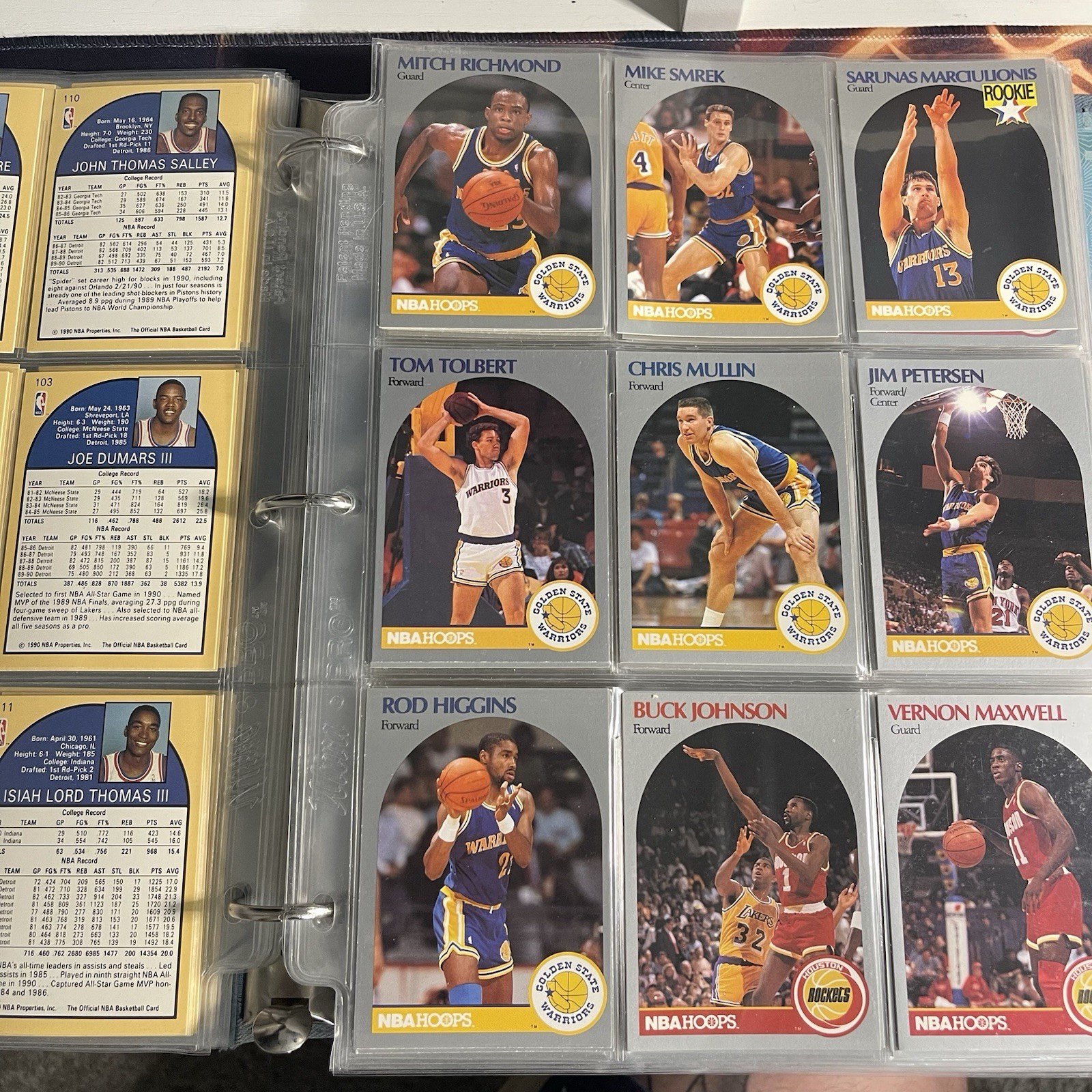 Binder Full of Vintage Basketball Cards