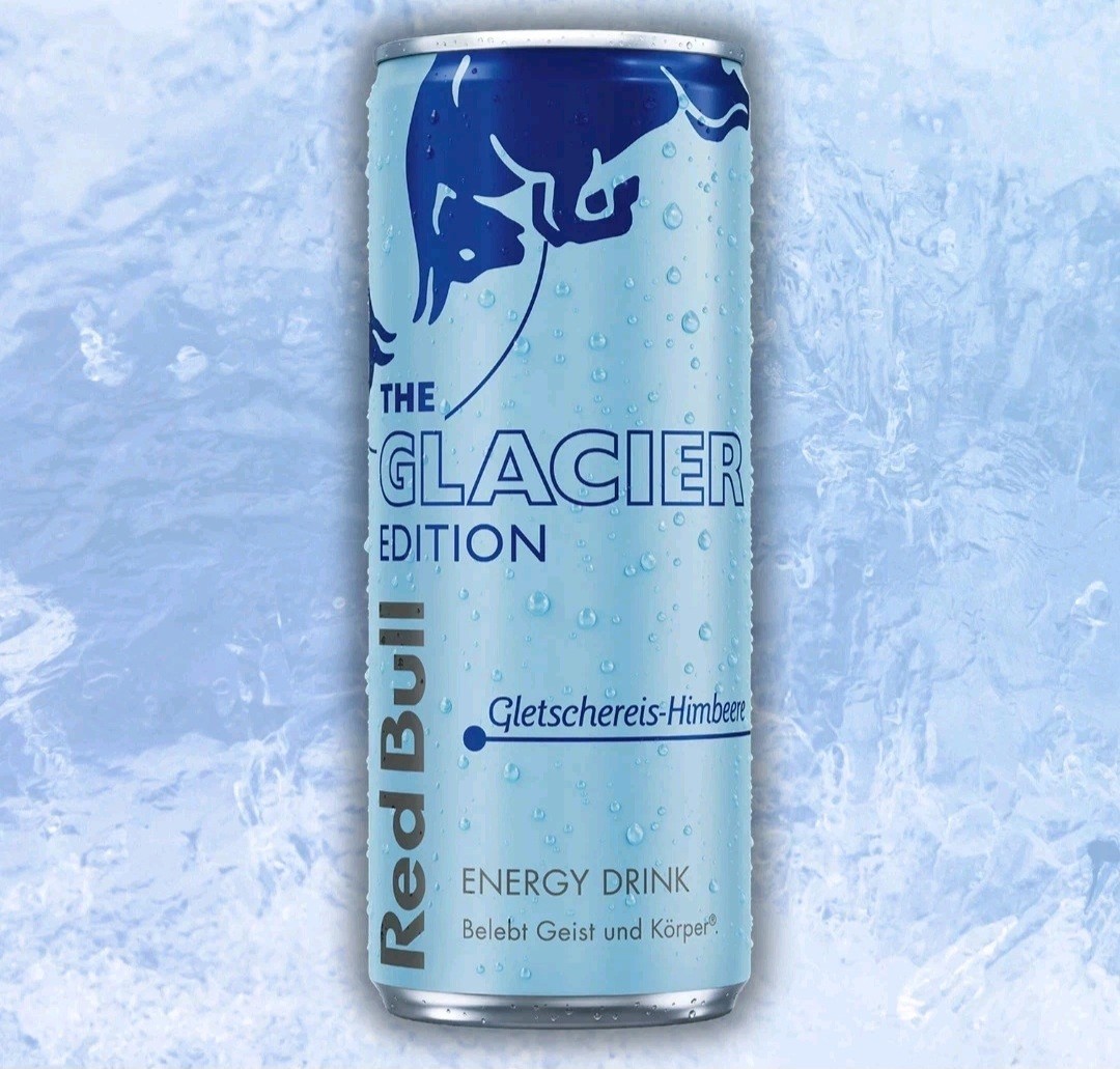 Unopened Full Glacier Edition Red Bull - From Germany. 8.4oz 250ml Size