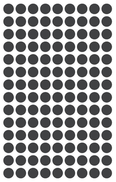 3/8" Dots Round Vinyl Color Code Inventory Label Dot Stickers Matte Black