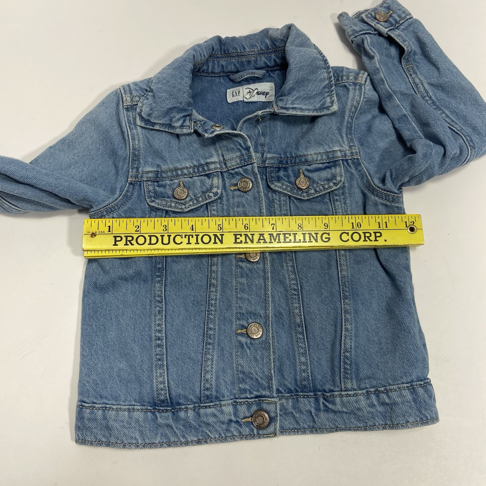 Gap Disney Minnie Mouse Embroidery Denim Jacket Size 5 100% cottom