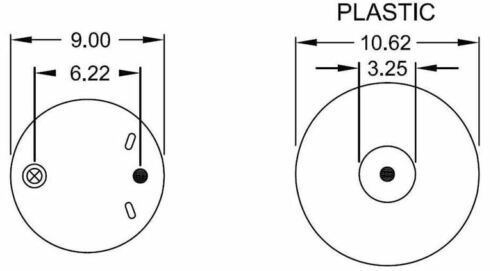 Pair of Air Spring Bag for Freightliner Replaces Firestone W01-358-9780 1R12-189