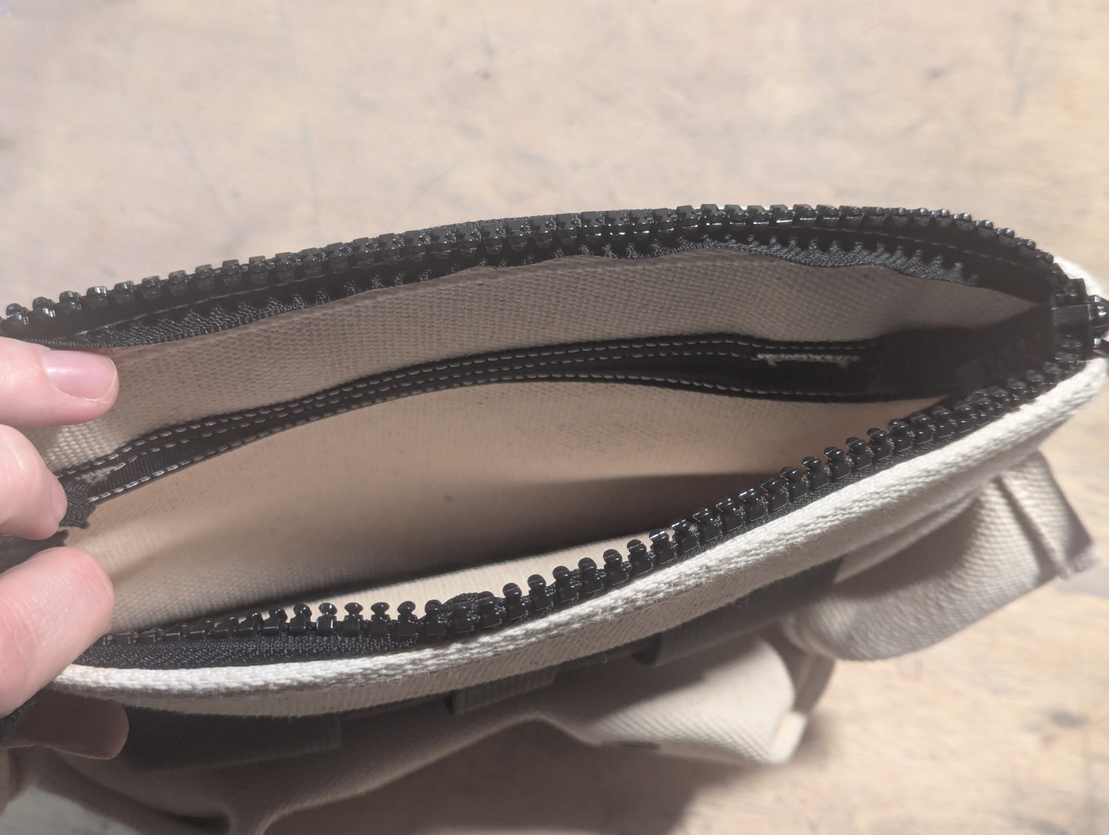 3m Dbi-Sala Tool Pouch White Canvas MMM Bag w/ Zipper Belt