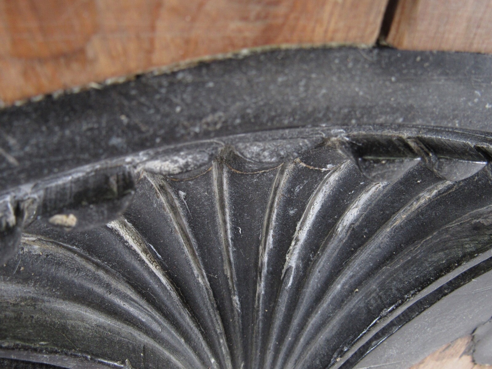 Antique Plaster Cast Molding Mold Wood Block Numbered Architectural Salvage