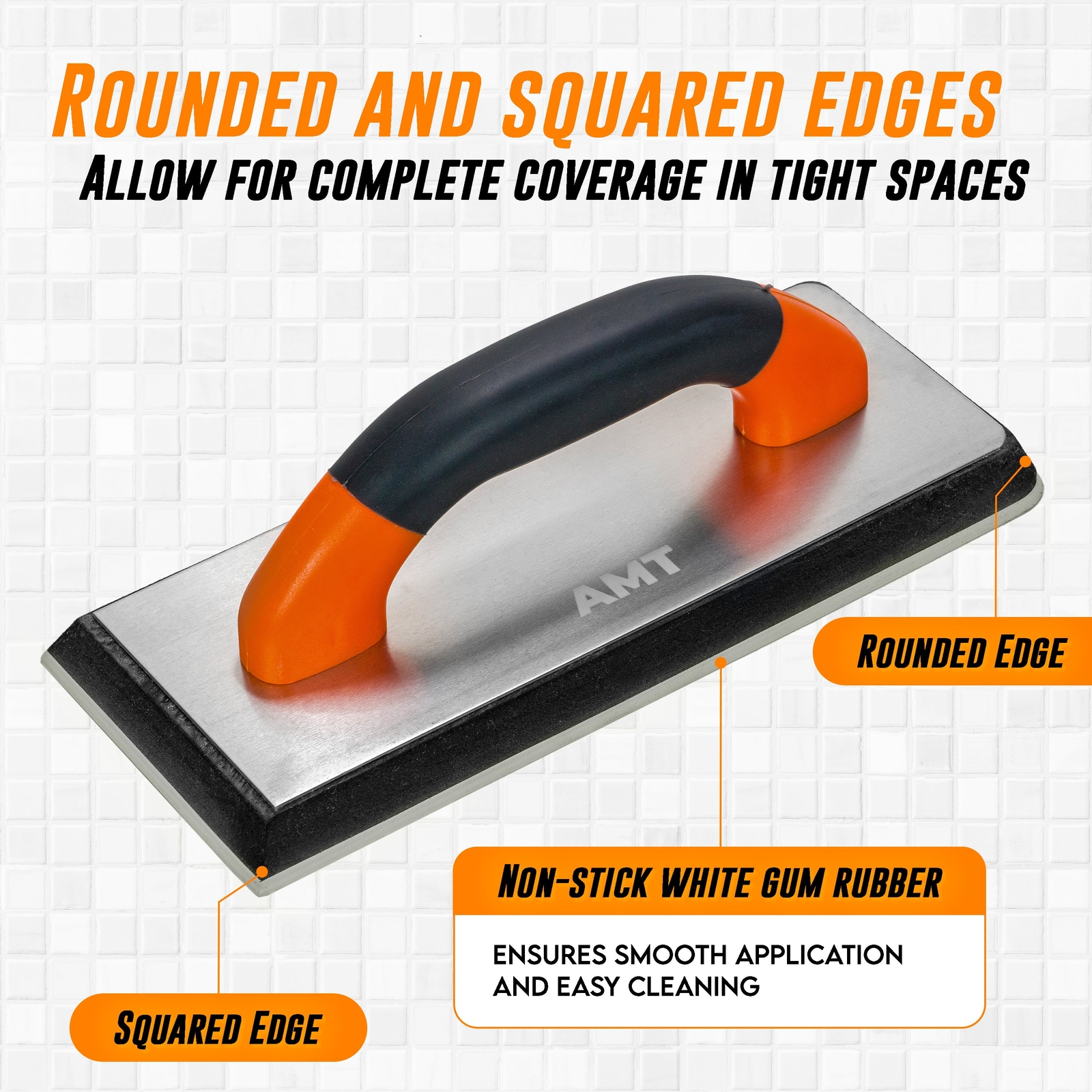 Rubber Grout Float – 9.5” x 4 Inch Grout Float for Tile – Grout Trowel for Tile,