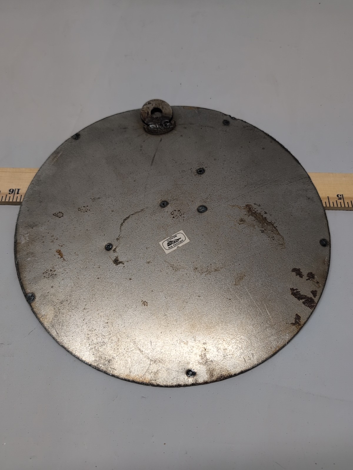 Texaco 10" Diameter Novelty Metal Sign Made In Mexico Distressed Layered