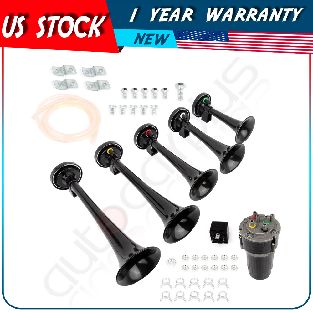 Ultra Loud Dixie Musical Car Air Horn Kit Dukes of Hazzard General Lee Black