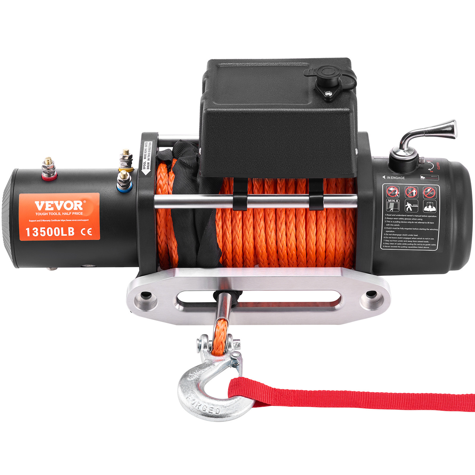 VEVOR Electric Winch Truck 13,500 lb Synthetic Rope Waterproof Remote Control