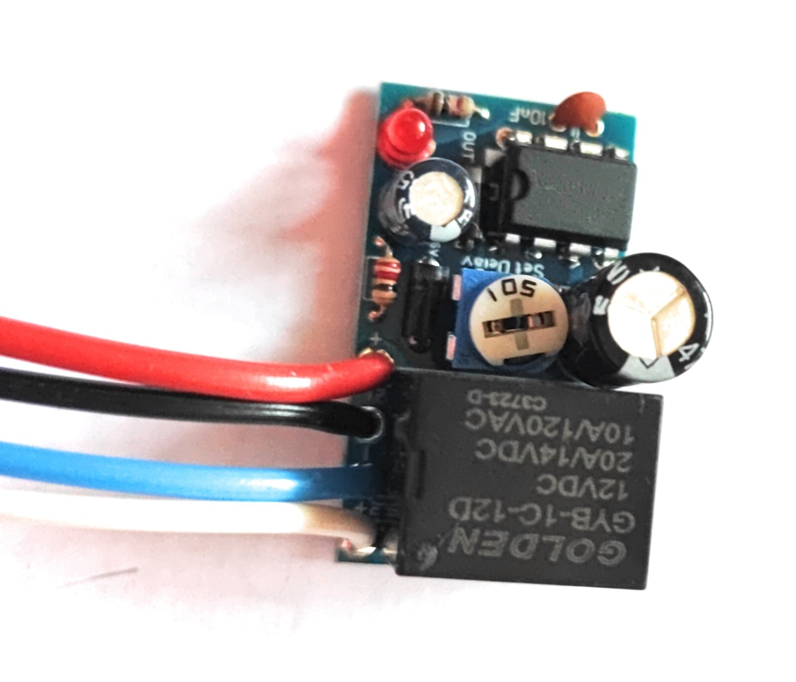 Car direct 12V out car timer switch time relay 1-480 sec kit delay off box 20A