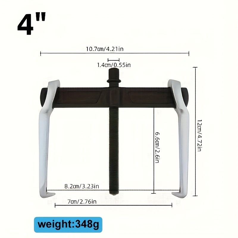 4 in Industrial Two-Jaw Puller - Bearing & Gear Removal for Mechanical Repairs