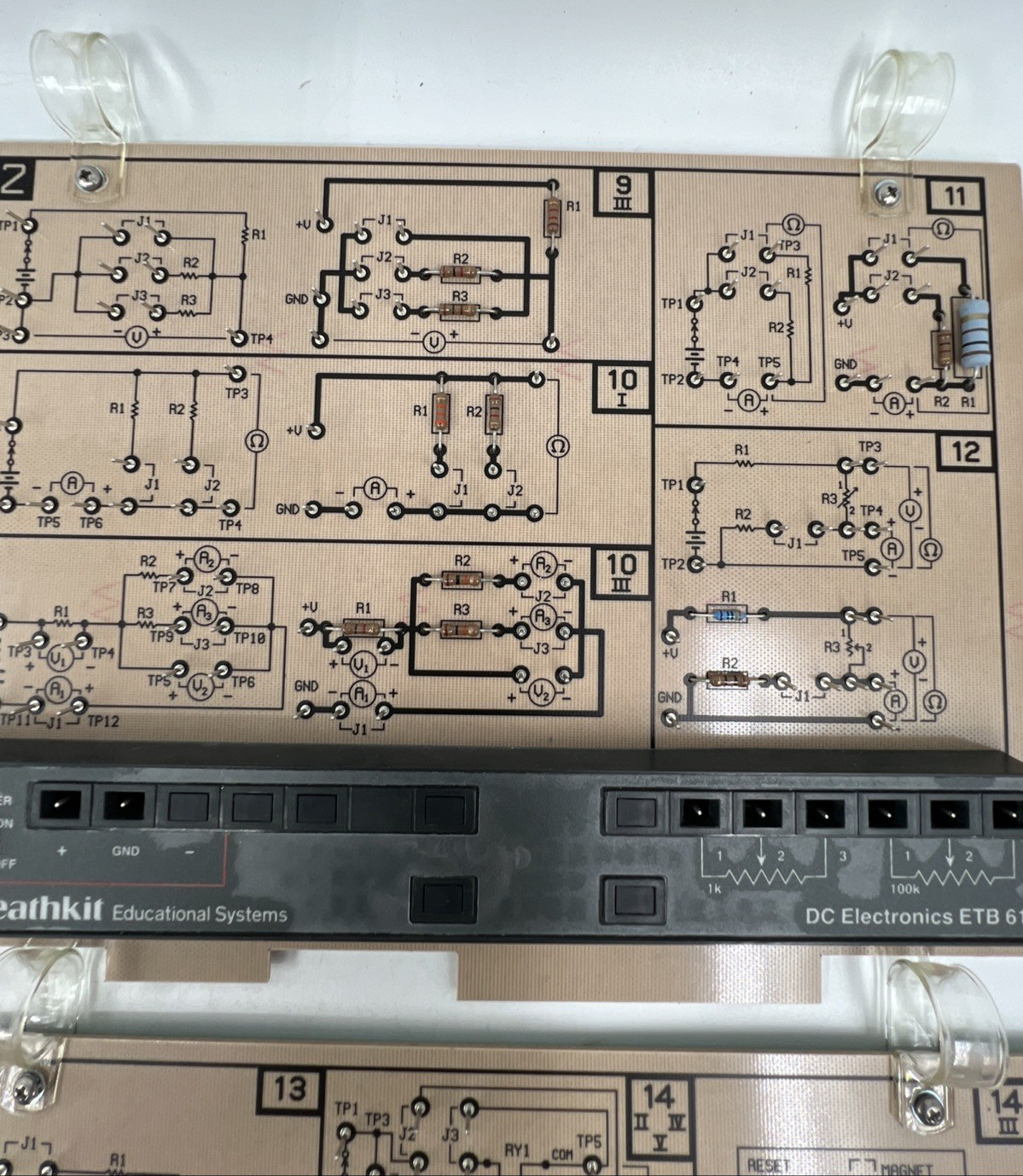 Heathkit Educational Systems ETB 6101 DC Electronics 5 Circuit boards with Case