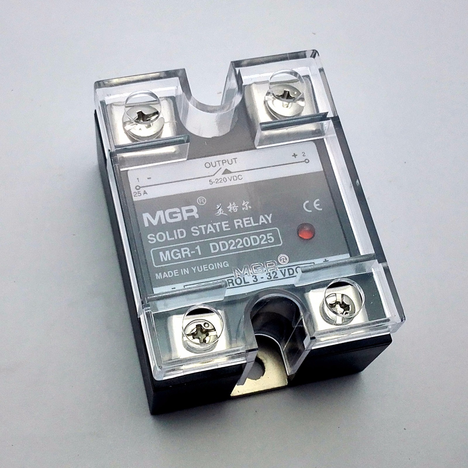 US Stock 25A Solid State Relay SSR DC-DC Input 3-32V DC Load 5-220V ​DC DD220D25