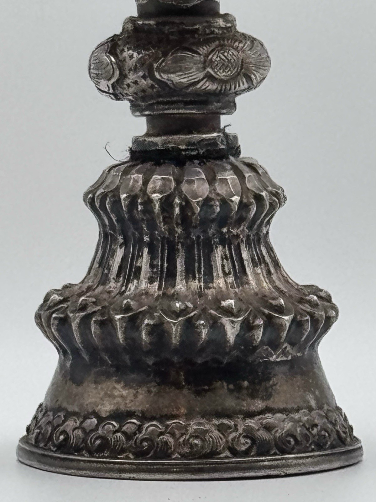Vintage Tibetan Silver Yak Butter Lamp from Tibet