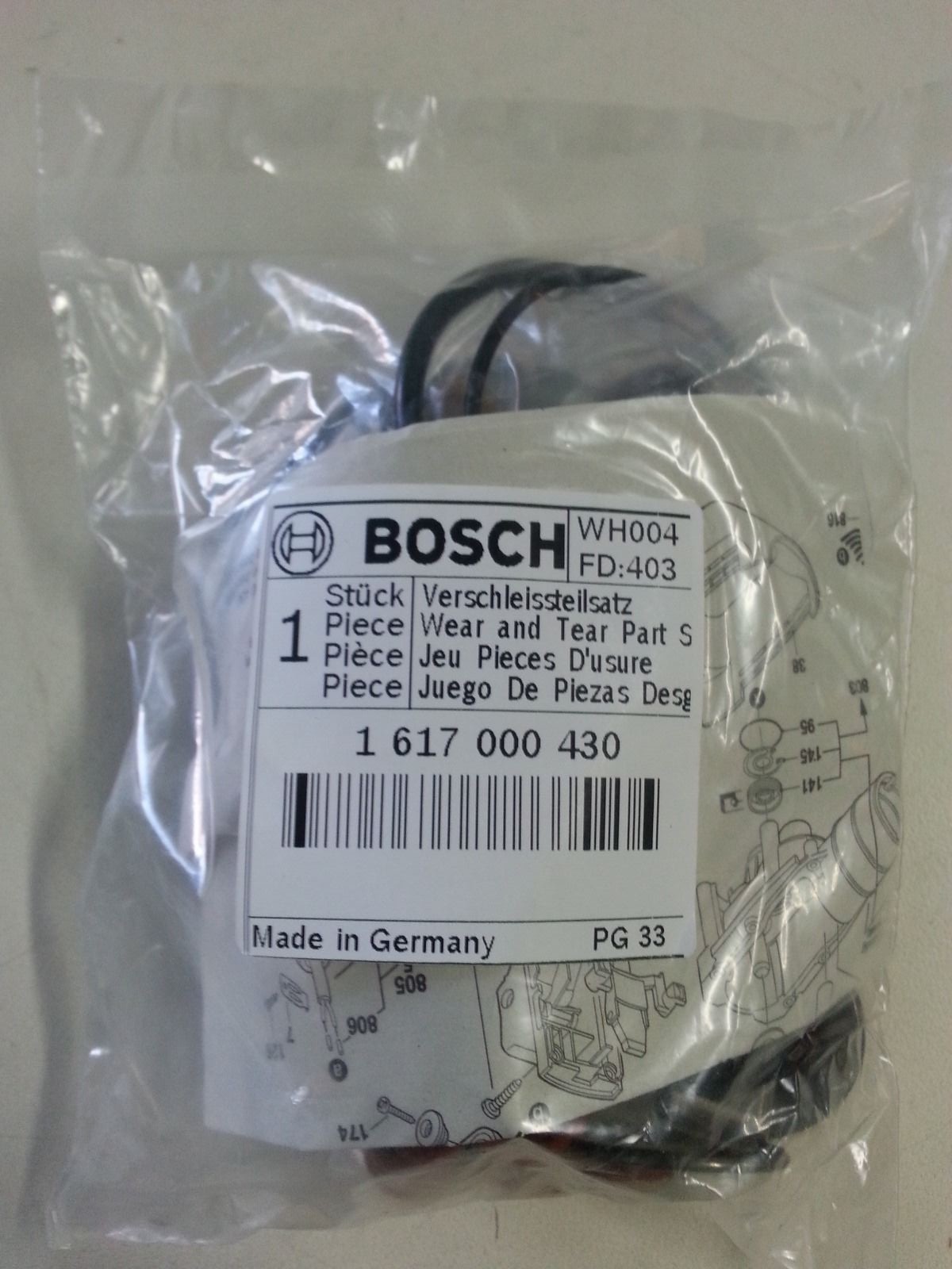 Bosch 11241EVS Demo Hammer Replacement Service Pack # 1617000430