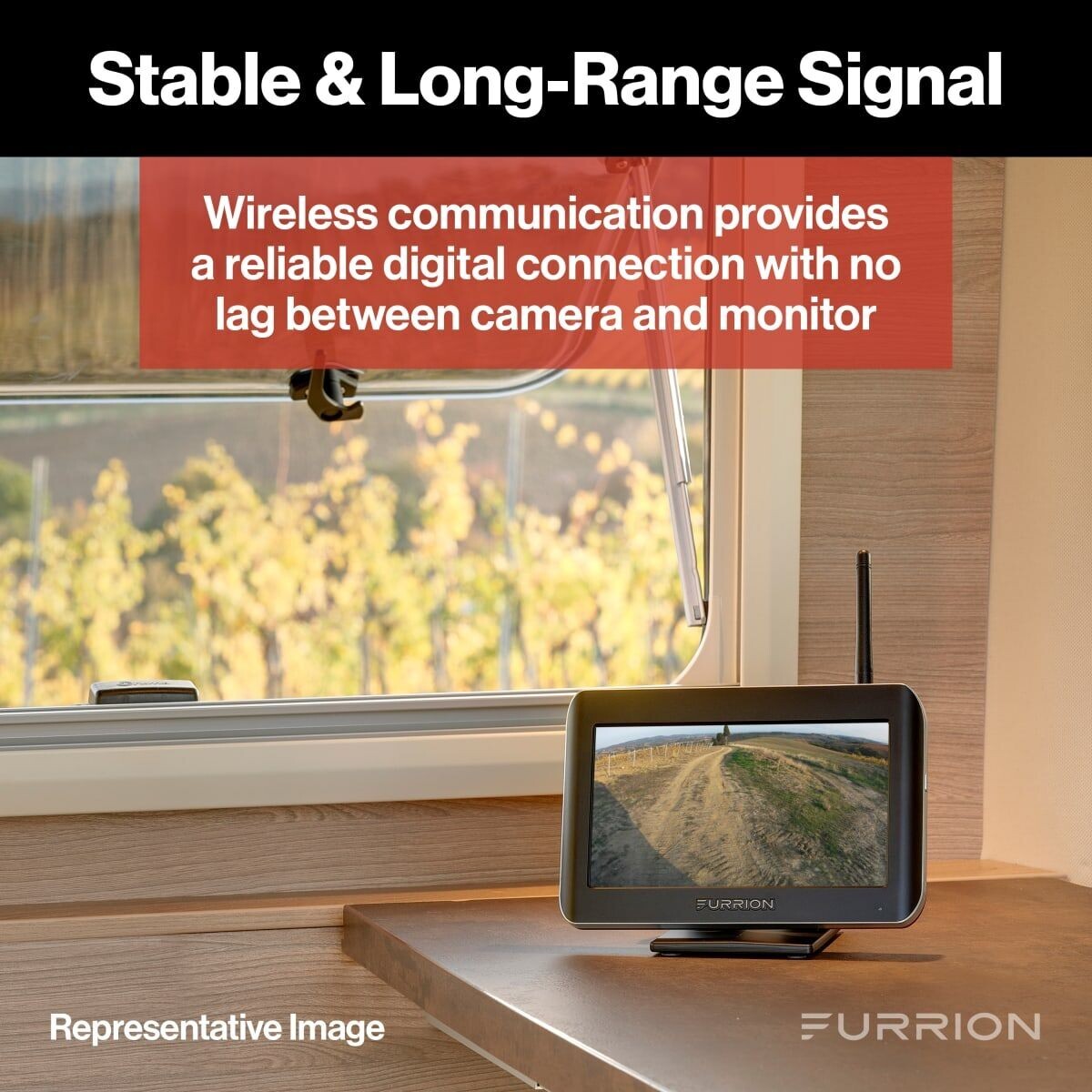 Furrion Vision S Wireless RV Backup Camera System with 4.3inch Monitor-FOS43TASF