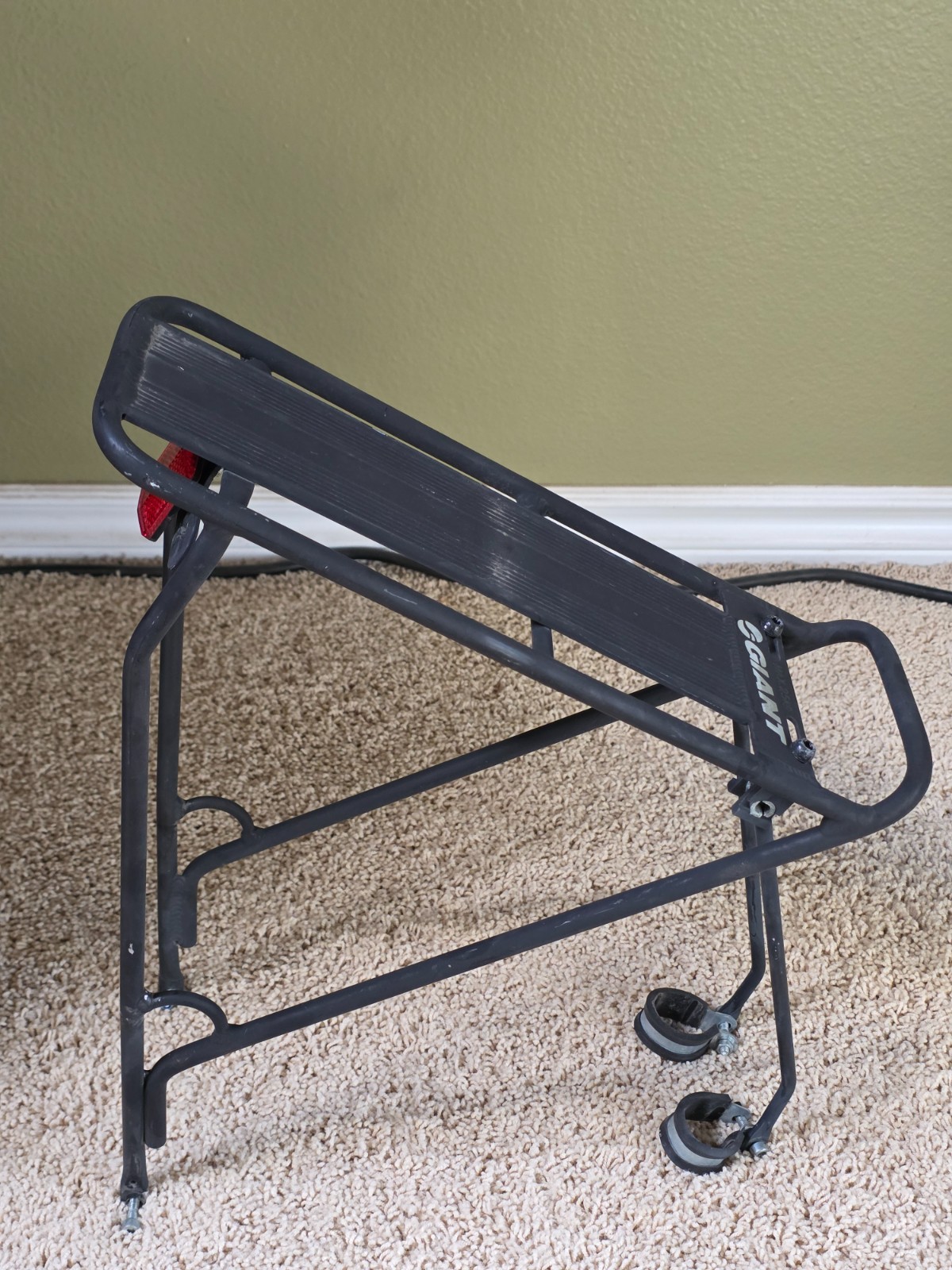 GIANT 25 kg Rear Bike Rack Black Aluminum Alloy