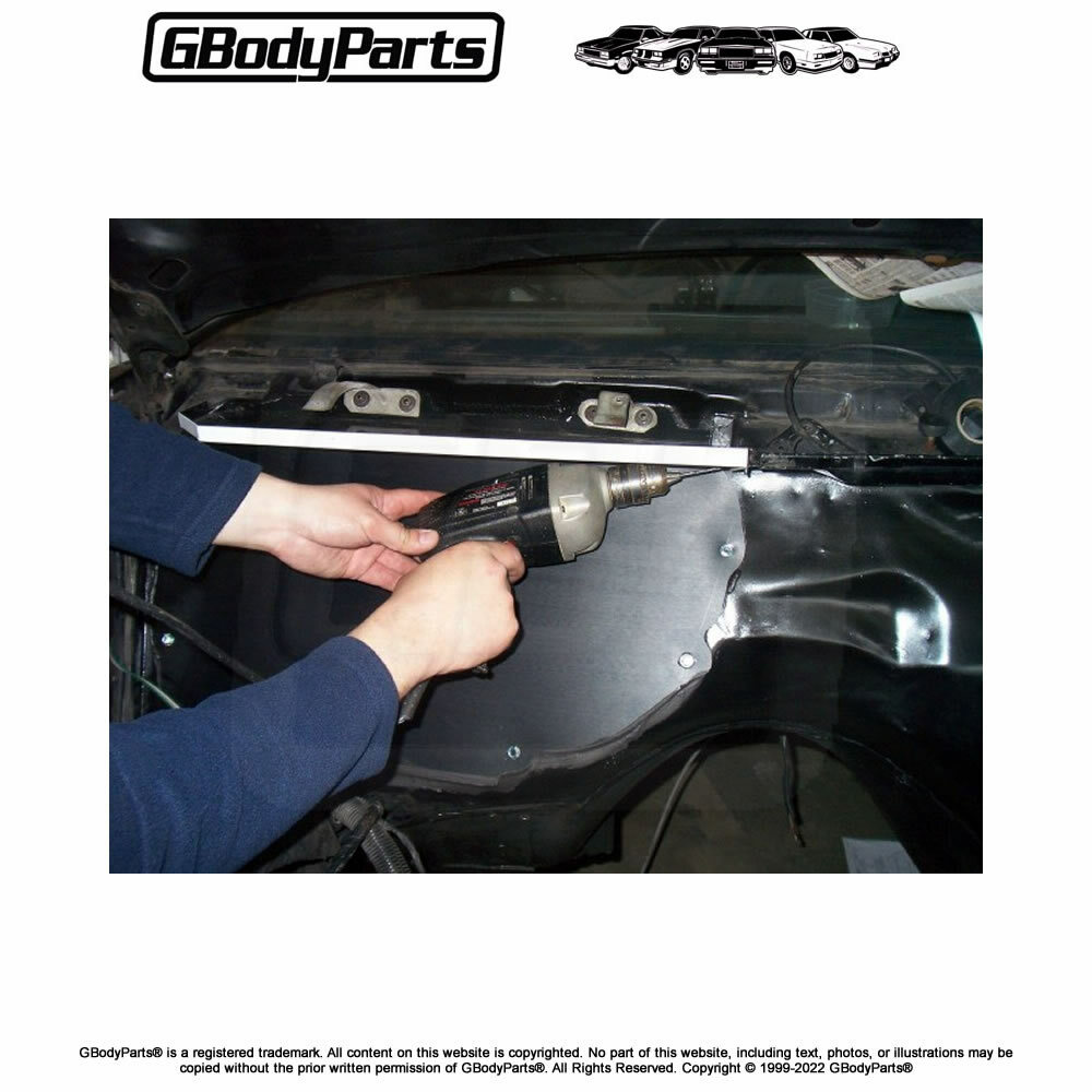 78-88 G-Body with A/C Heater Box Delete COWL WINDSHIELD WIPER LEDGE Panel USA