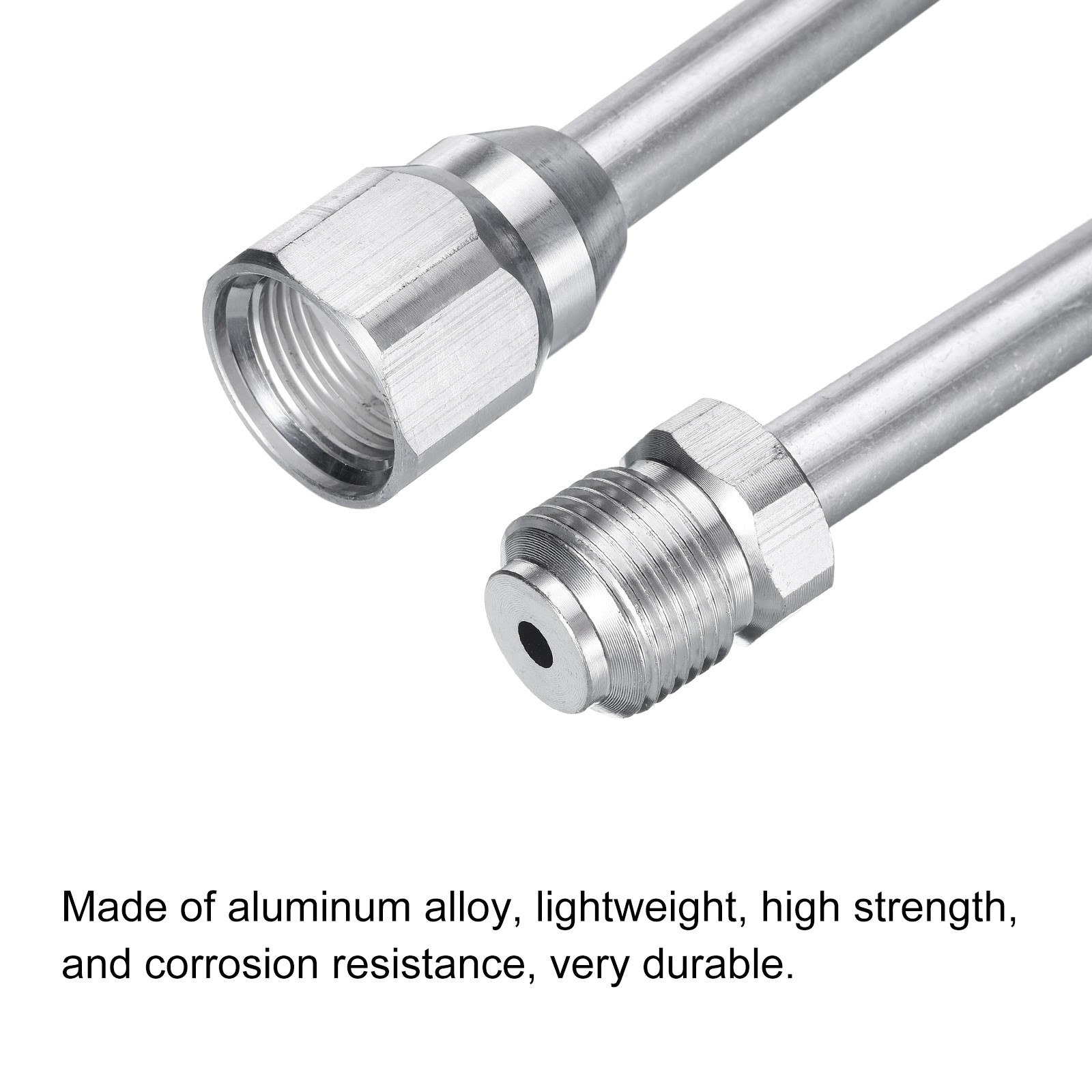 2 Set 15cm/6" Airless Paint Sprayer Spray Gun Tip Extension Pole Rod Silver